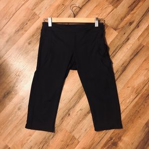 Black Biker leggings knee length Size Small